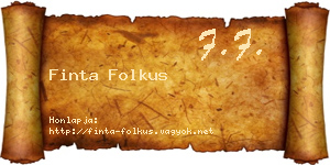 Finta Folkus névjegykártya